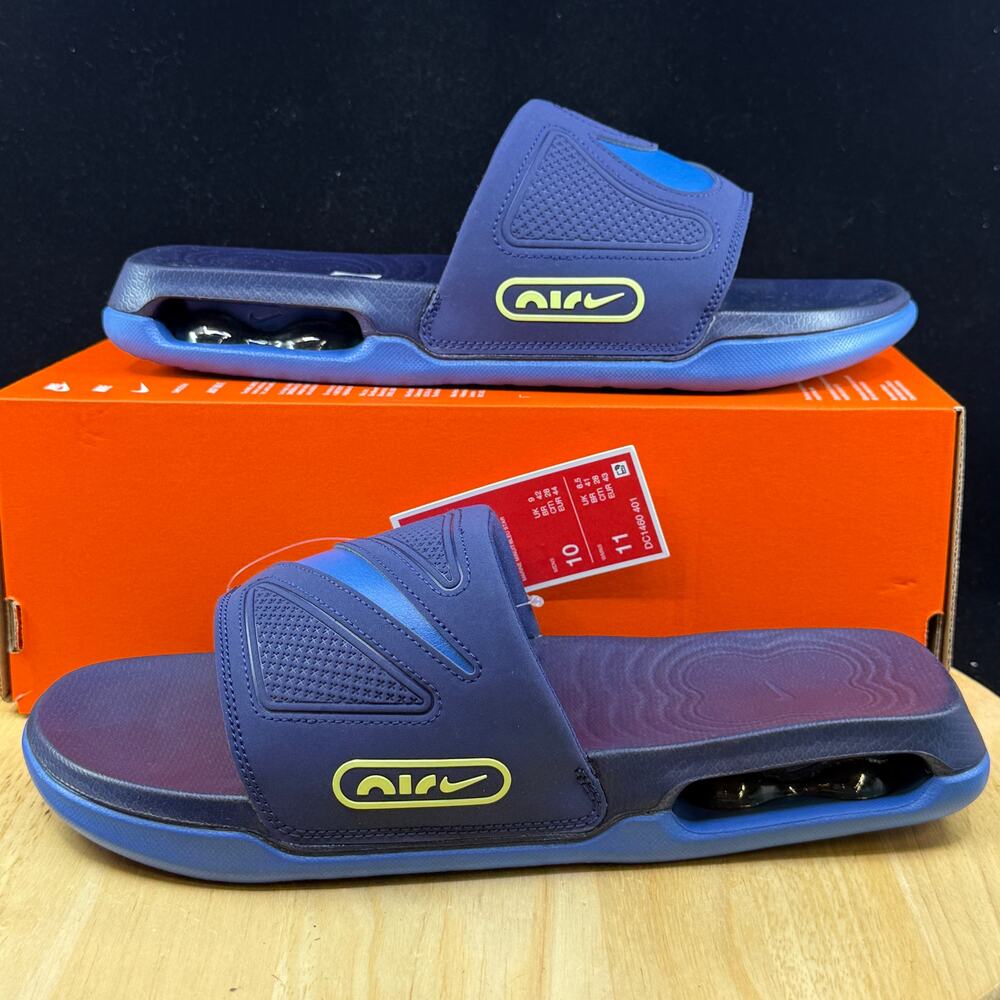 Nike Air Max Cirro Slide Midnight Navy Blue Slipper Sandal Size 10 DC1460-401